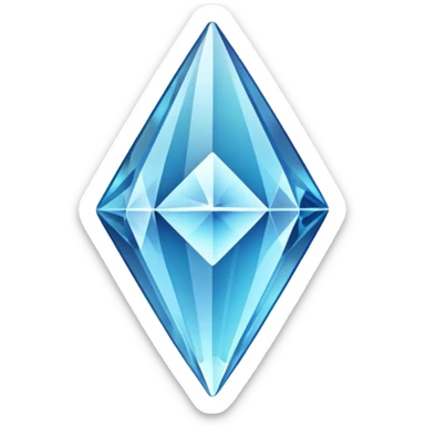 An upward arrow in the form of a crystal sticker