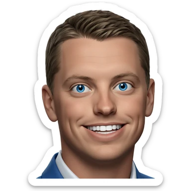 smiling boy with blue eyes sticker