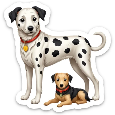 Dalmatian and Belgium shepherd  sticker