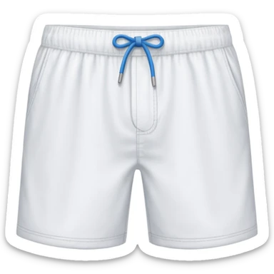pantalones cortos de playa  blancos sticker