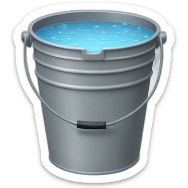 bucket with full of water sticker