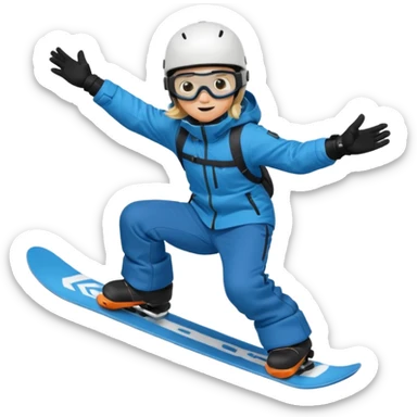 Snowboarder mid-air sticker