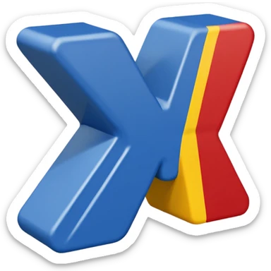 "ATX" Block letters painted the colors of the stemmas state flag sticker