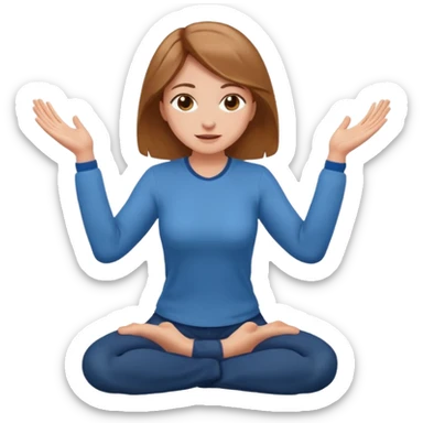 Mulher ajoelhada  com as mãos para cima,com rosto de apaixonada sticker