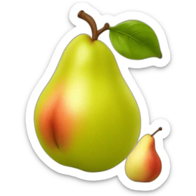 The boxer hits the pear sticker