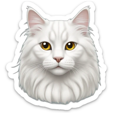 white siberian cat sticker