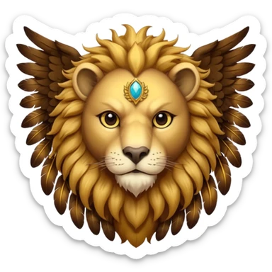Grifin, lion body, wings, eagle head sticker