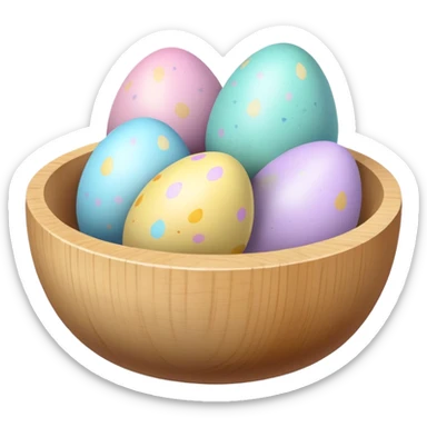 Pastel dyed Easter eggs in a maple sticker