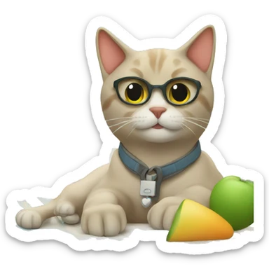 Cat honeymoon sticker