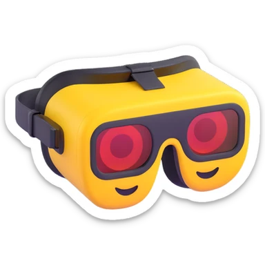 VR glasses, 3D emoji style sticker