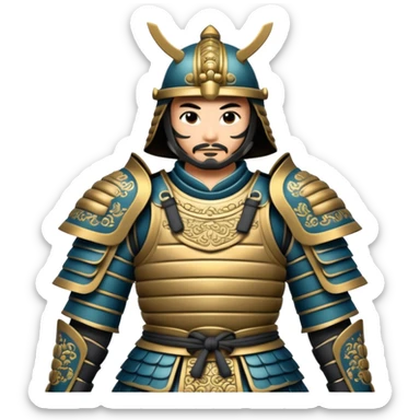 asia samurai armor without a person sticker