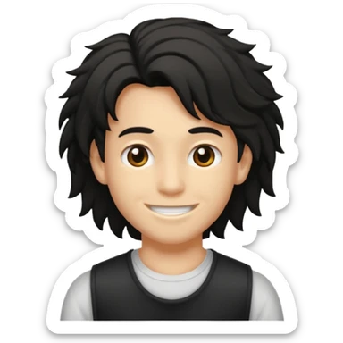 Je veut un garçon qui a des cheveux locks mi long c un renoi il porte un débardeur blanc et qui sourit sticker