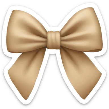 Beige bow sticker
