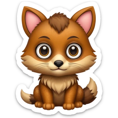 armored cute animal sticker