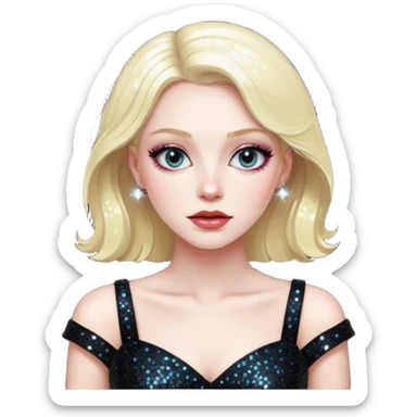 Glitter noir darling sticker