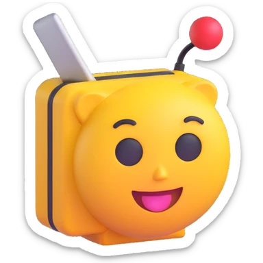 computer generator, 3D emoji style sticker