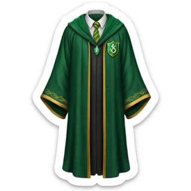 Hogwarts robe in slytherin farbe sticker