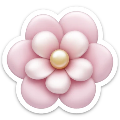Pearl light pink flower sticker