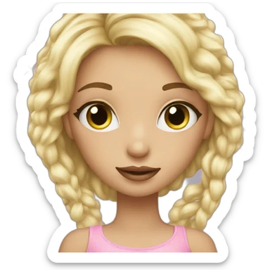 girl-with-manicure-long-eyelashes-and-blond-sparkling-hair-fasepalm sticker