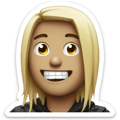 Laughing with tears emo sticker