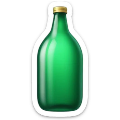 glass green bottle with the inscription Sprite sticker