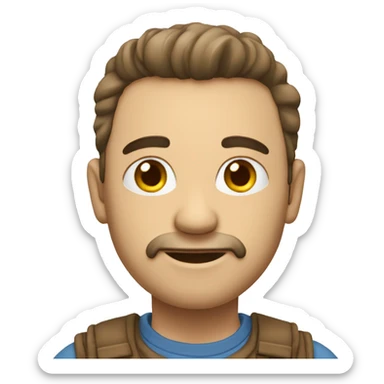 Un homme avec une hache sticker