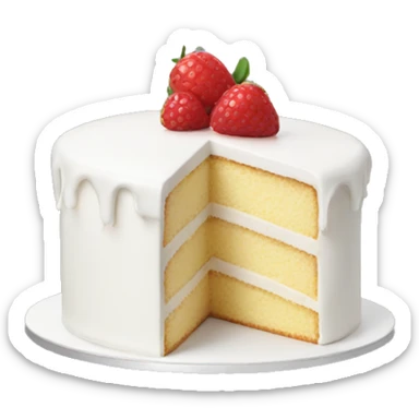 white cake sticker