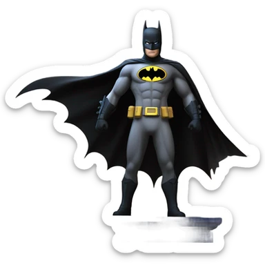 Batman answering the bat signal sticker