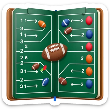 amercian football playbook  sticker