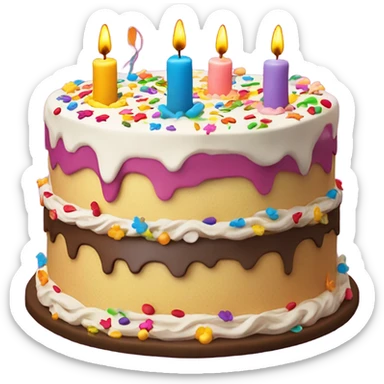 birthday cake sticker
