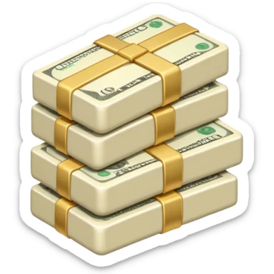 plain ivory money sticker