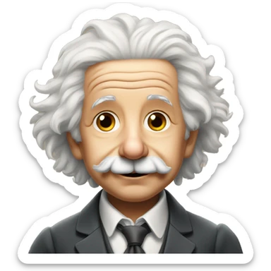Albert einstein avec un enfant  sticker