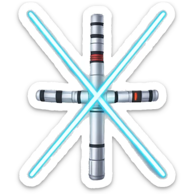 lightsabers for fingers sticker