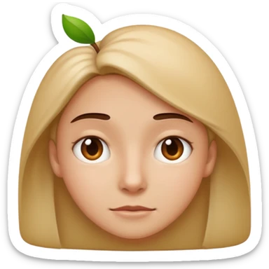 portrait of a person inspired by the reference image, neutral expression, simple background, apple emoji style sticker