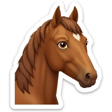 reading brown horse sticker