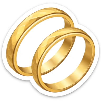 Create a double ring emoji which shows date fixed sticker