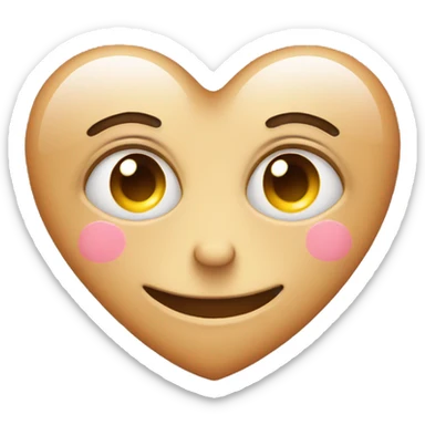 love heart eyed face with sweat sticker