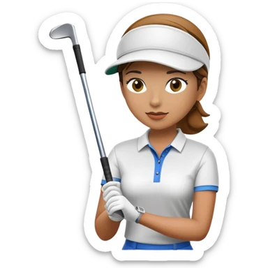 Golf lady sticker