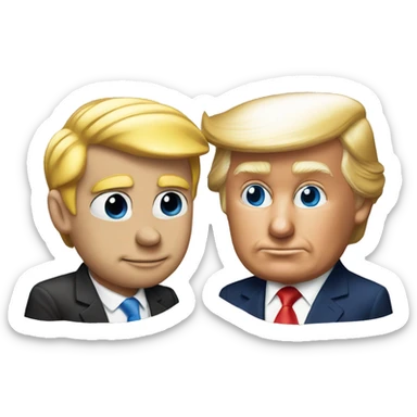donald duck and donald trump close sticker