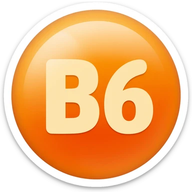 orange vitamin b6 sticker