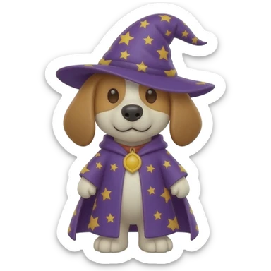 Dog wizard sticker