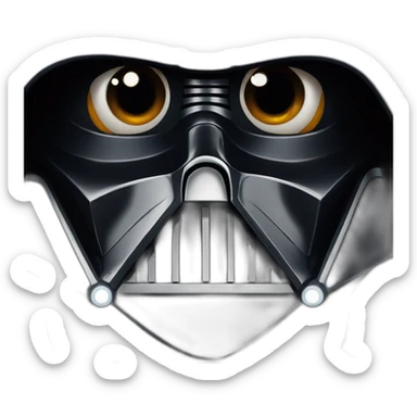 Darth vader with eyes love sticker