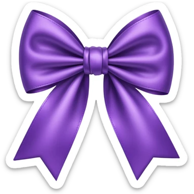 Purple bow sticker
