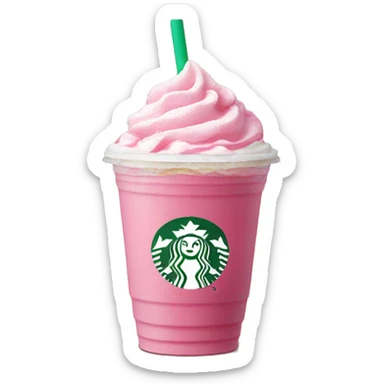 Pink starbucks Frappuccino  sticker