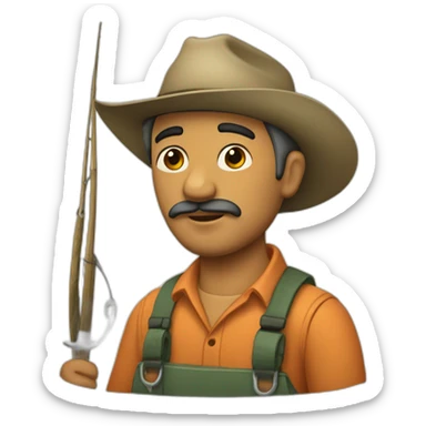 Pescador truchas sticker