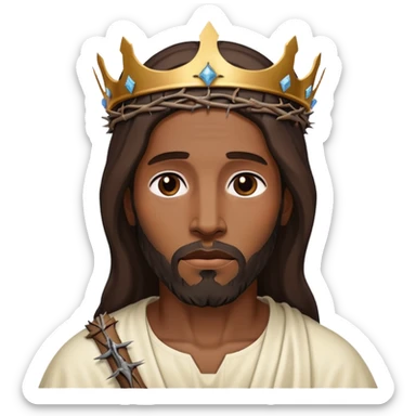 Black Jesus on the cross sticker