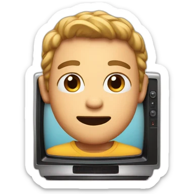 Tv With A Cute Face sticker