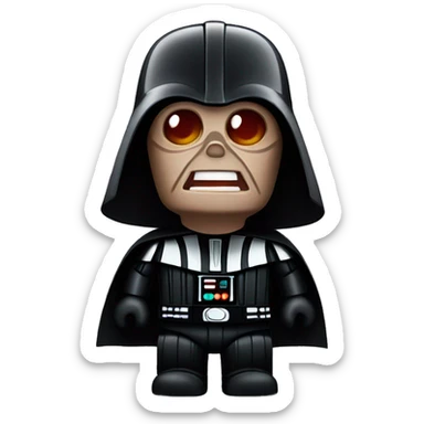happy darth vader sticker