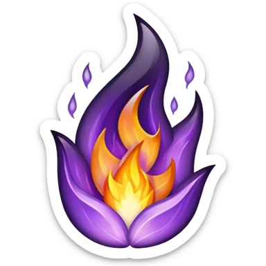 Elemental Dark-type-Electric-type natural flame  sticker