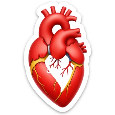 A perfect vector heart with a loop inside at the top. sticker
